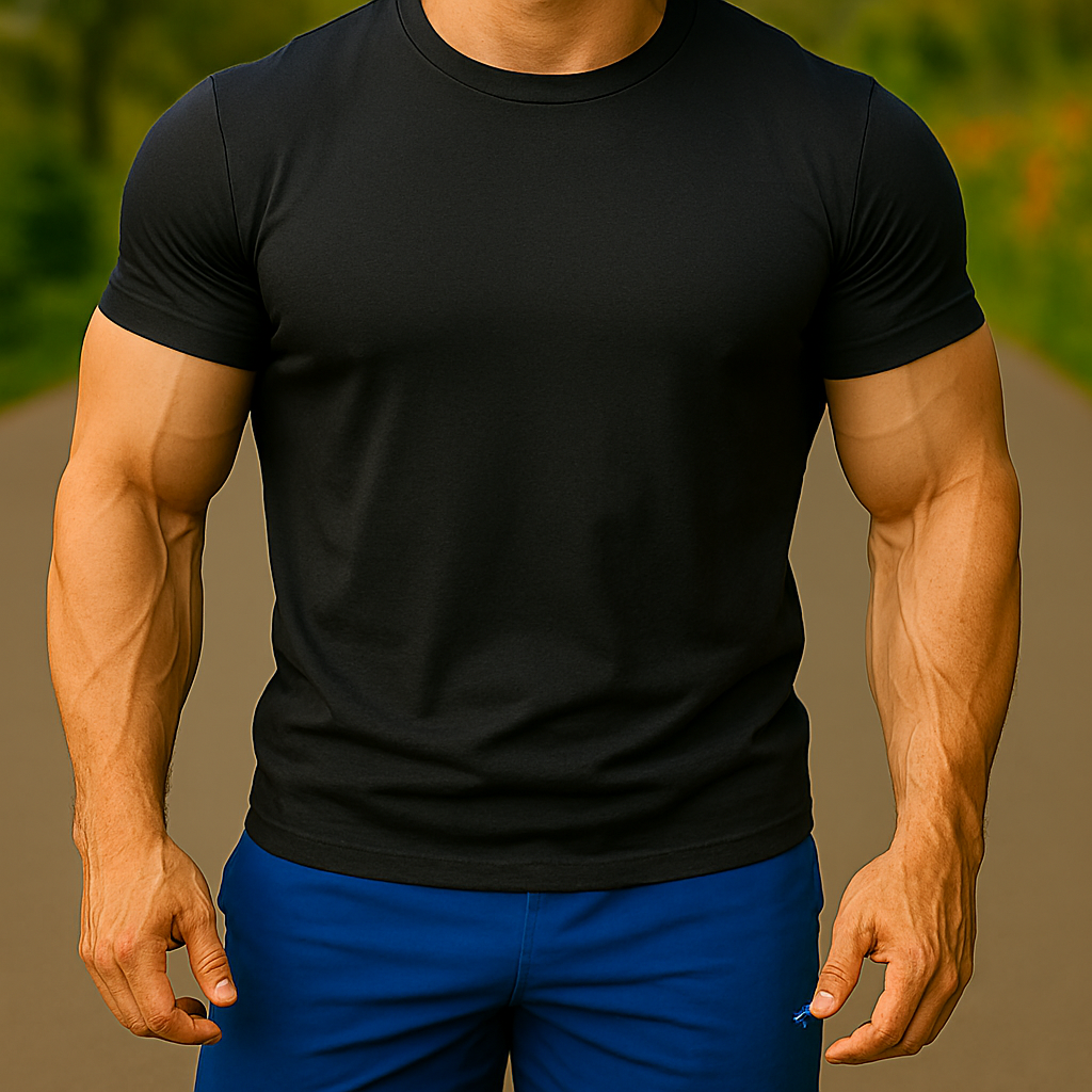 5 Pieces Men's Premium Quality Cotton Short Sleeve T-Shirts. Free Shipping in 2-3 Days.