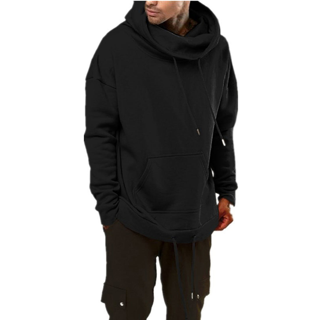 Men’s Fleece Pocket Hoodie – Warm Winter Pullover Sweatshirt