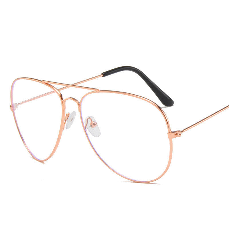 Metal Frame Anti-Blue Light Optical Glasses – Unisex Flat Lens