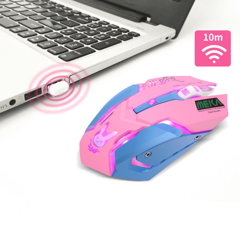 Wireless Optical Mouse 2400DPI with 6 Buttons for Desktop