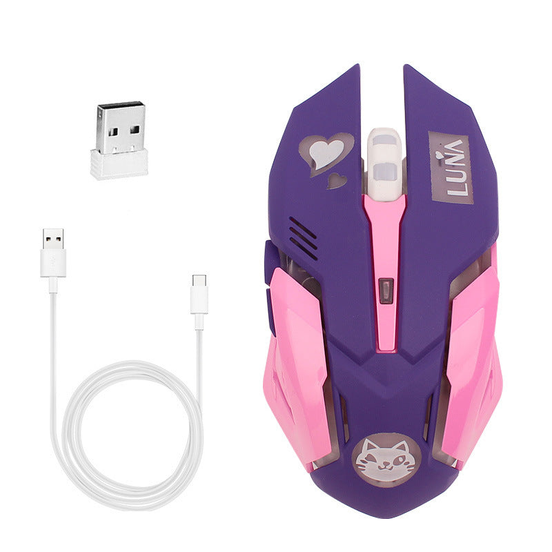 Wireless Optical Mouse 2400DPI with 6 Buttons for Desktop