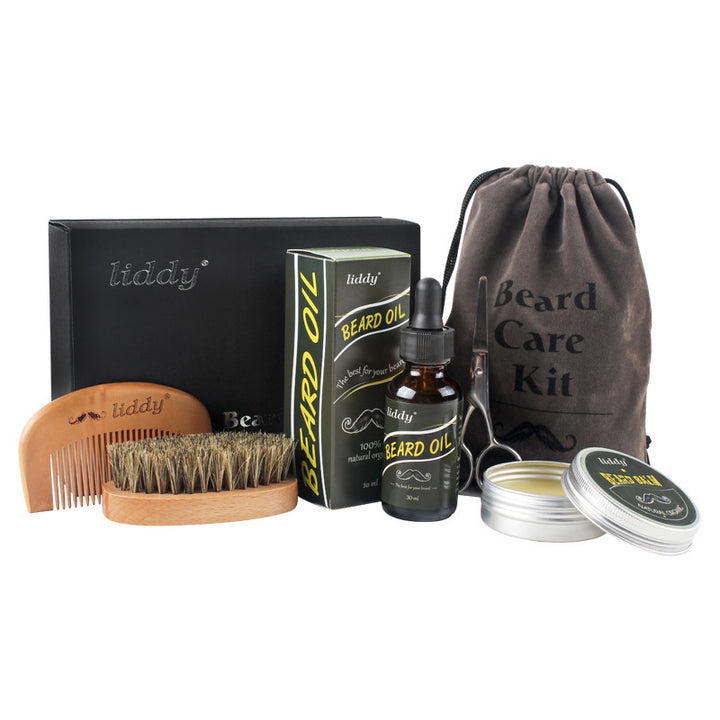 Complete Beard Grooming Kit for Men with Brush, Oil & Comb