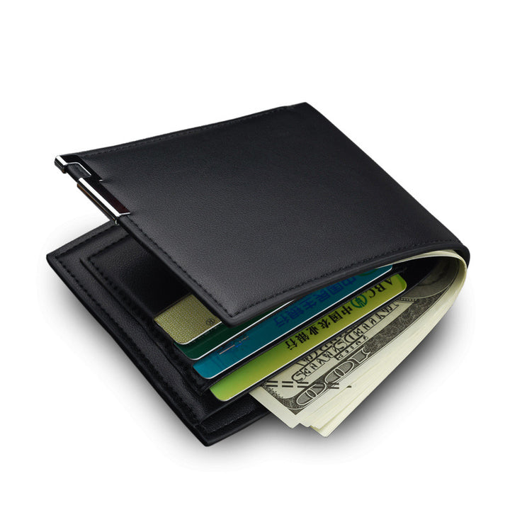 Men’s Slim PU Leather Wallet – Bifold Business Card Holder