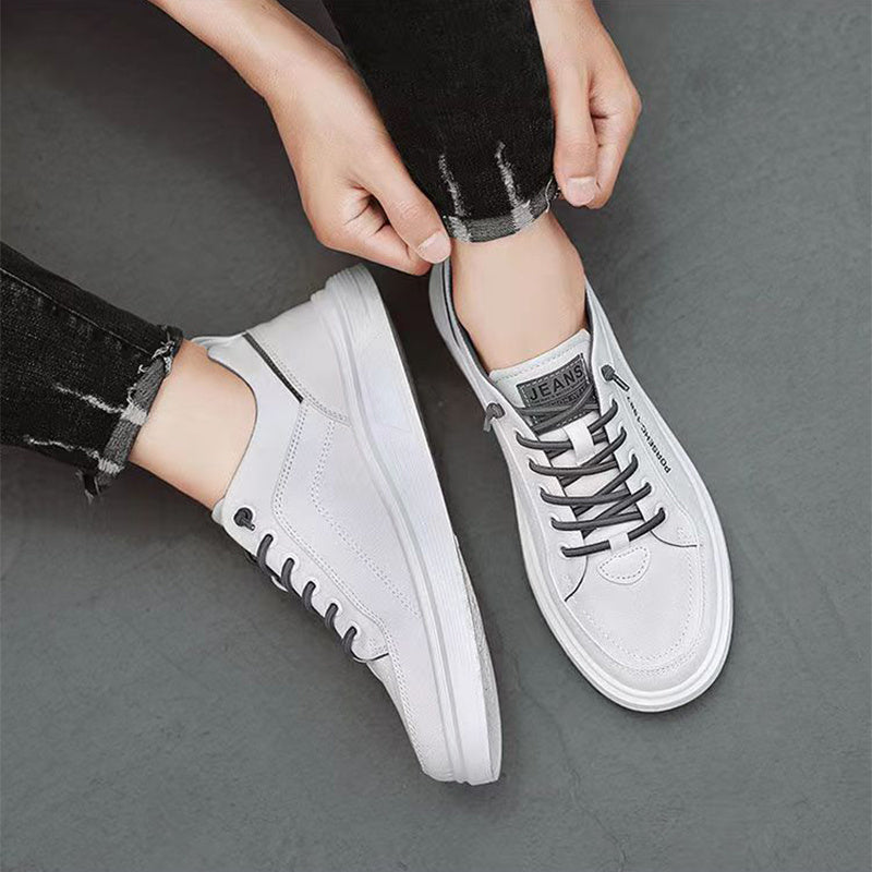 Men's Canvas Lace-Up Casual Shoes Lightweight Breathable Flats