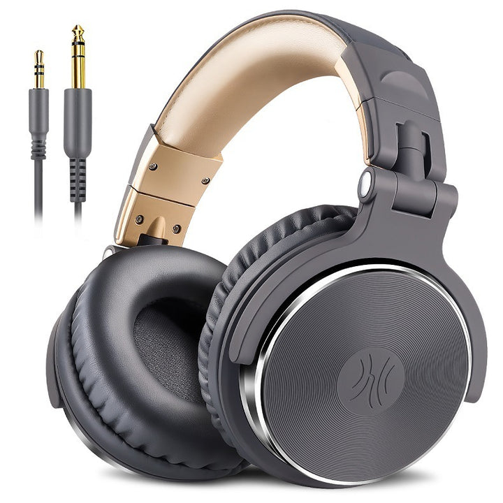 Over-Ear Wired Headphones with Microphone and Dual Audio Cables