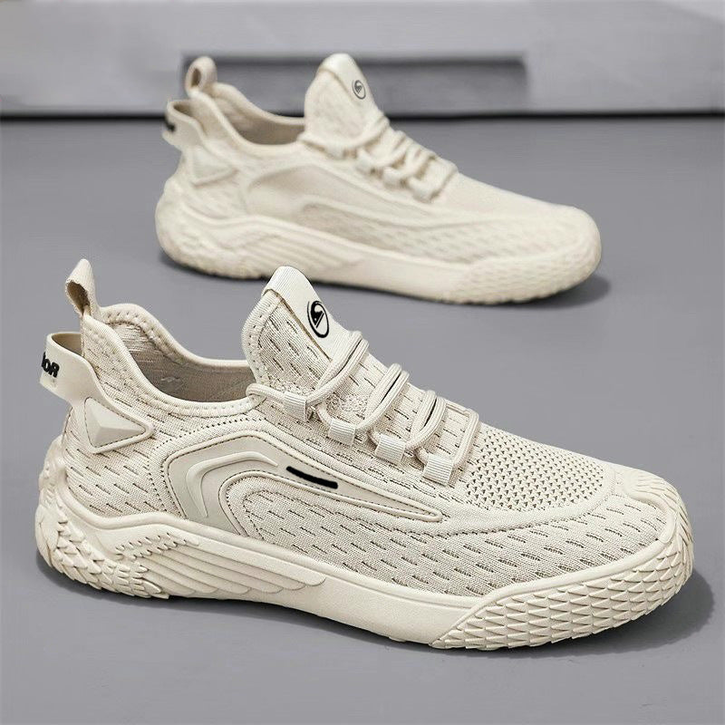 Men's Breathable Mesh Lace-Up Shoes Lightweight Hollow Design