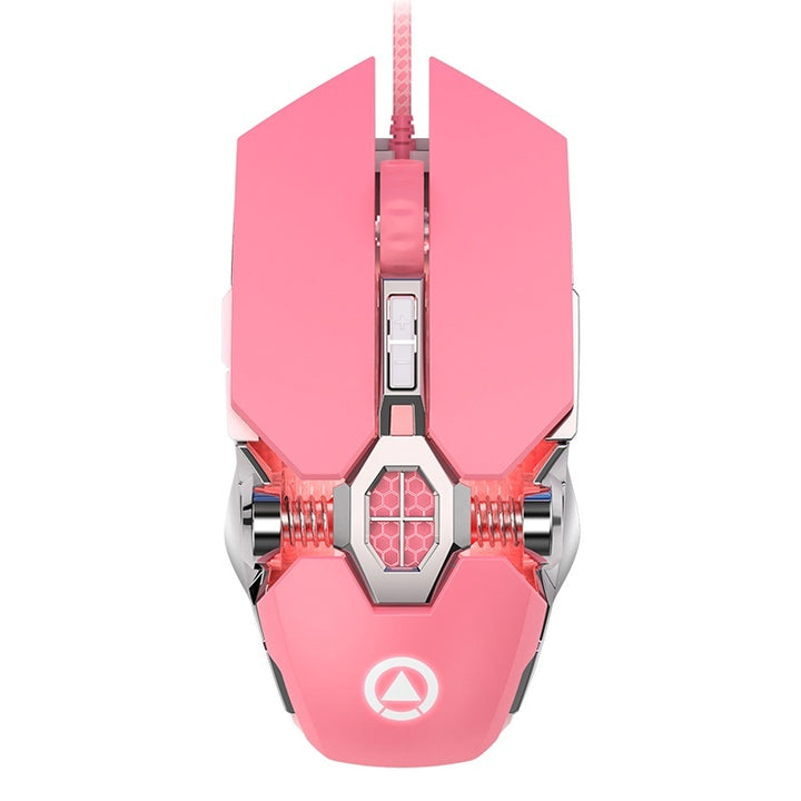 Wired Gaming Mouse with RGB Lights and Silent Macro Buttons