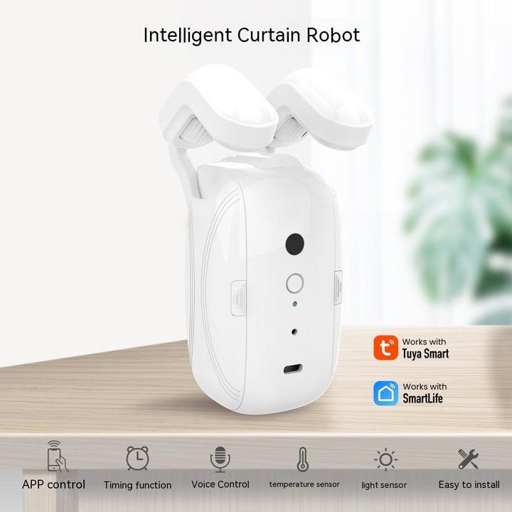 Smart WiFi Electric Curtain Robot for Roman Rods – Remote Control