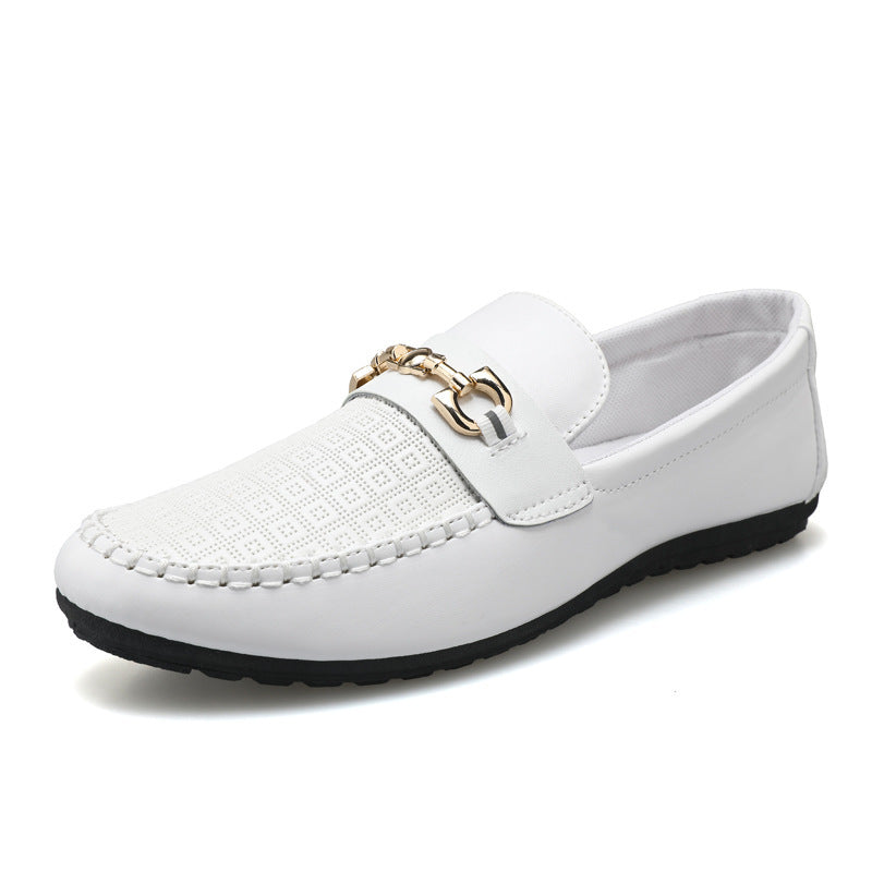 Men's Fashion Casual Synthetic Leather Shoes with Flat Heel