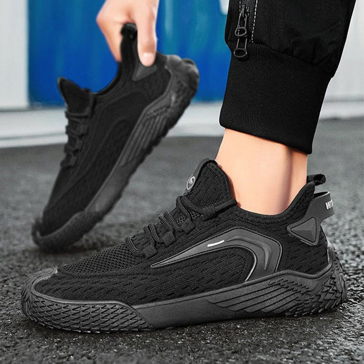 Men's Breathable Mesh Lace-Up Shoes Lightweight Hollow Design