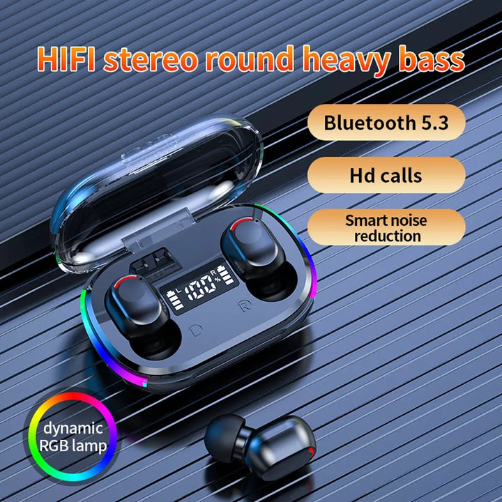 Mini TWS Wireless Earbuds – Bluetooth 5.3, LED Display, Waterproof