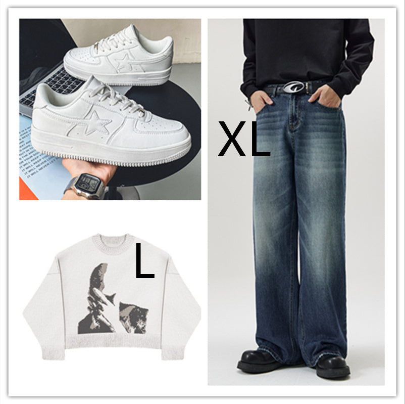 Men's Breathable Lace-Up Microfiber Board Shoes Casual Style