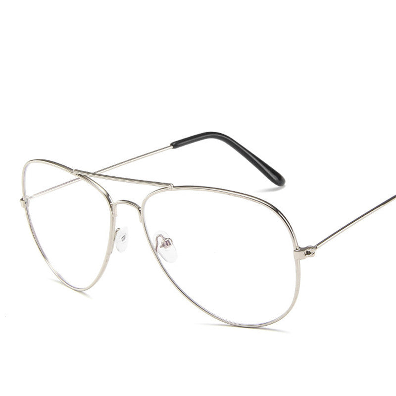 Metal Frame Anti-Blue Light Optical Glasses – Unisex Flat Lens