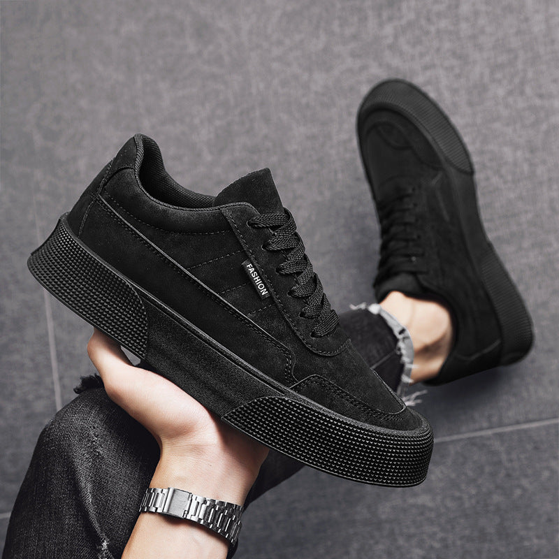 Men's Casual PU Leather Shoes Low Top Lace-Up Lightweight