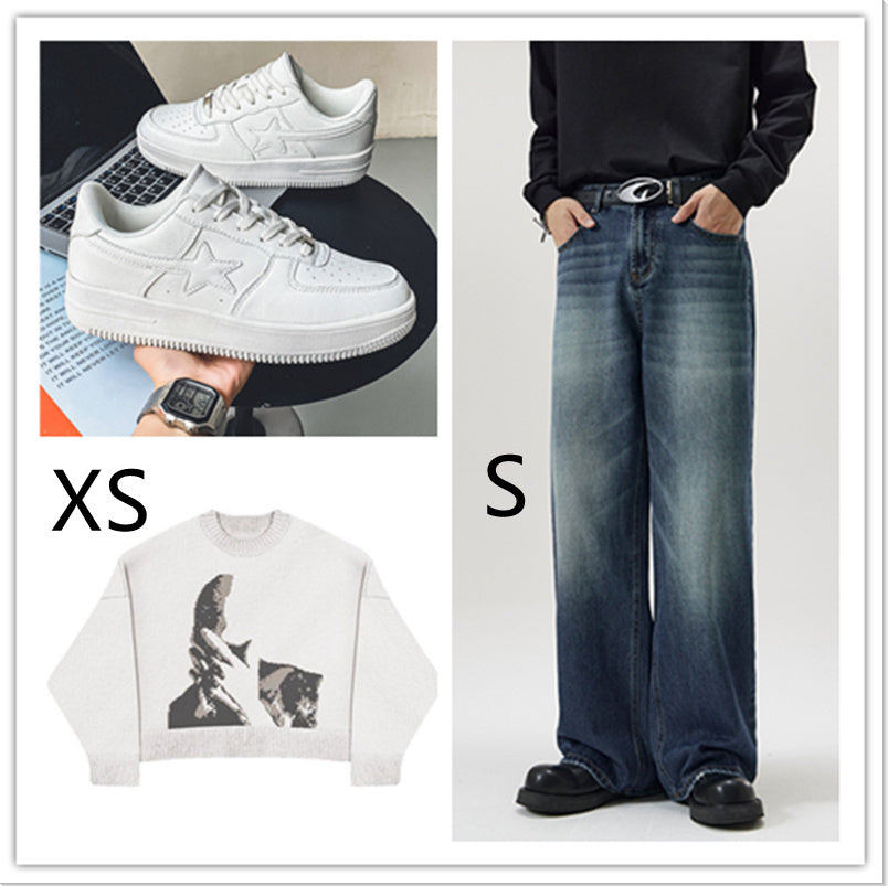Men's Breathable Lace-Up Microfiber Board Shoes Casual Style