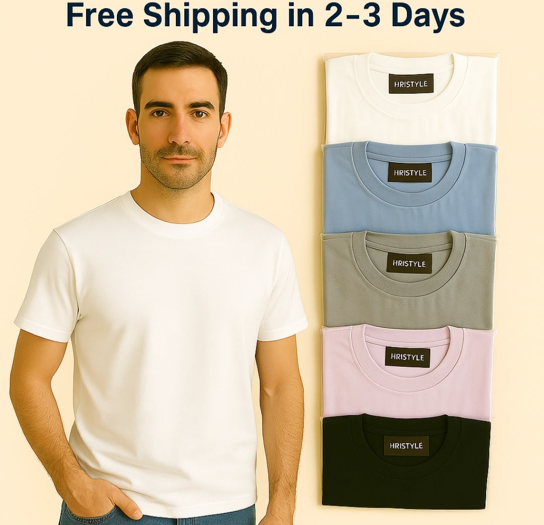 Men's  Premium Quality 100% cotton T-shirt short sleeve