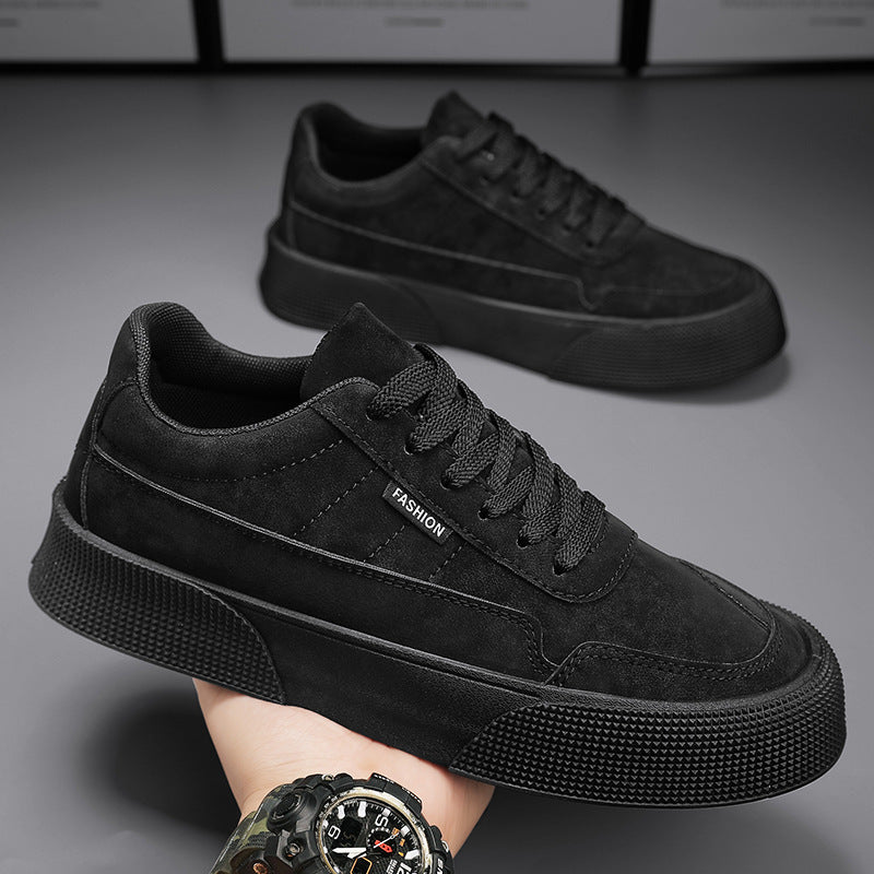 Men's Casual PU Leather Shoes Low Top Lace-Up Lightweight