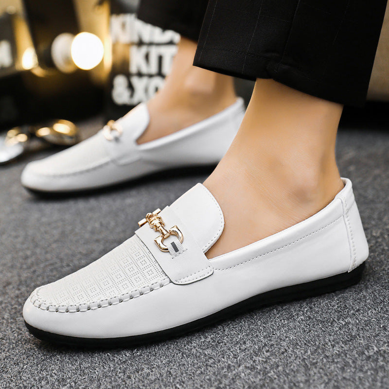 Men's Fashion Casual Synthetic Leather Shoes with Flat Heel