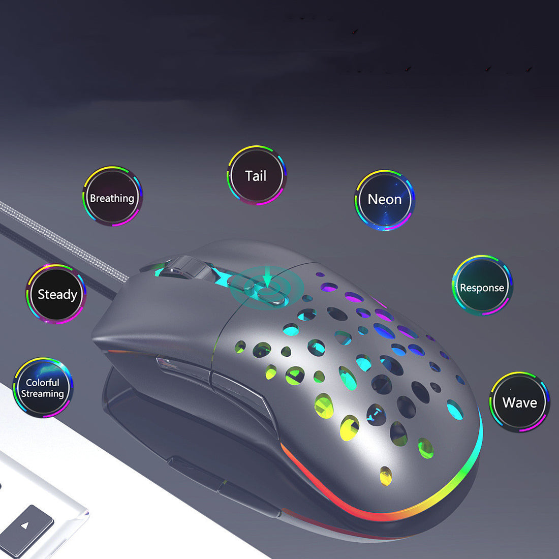 M88 Hollow Gaming Mouse – Wired & Wireless Options