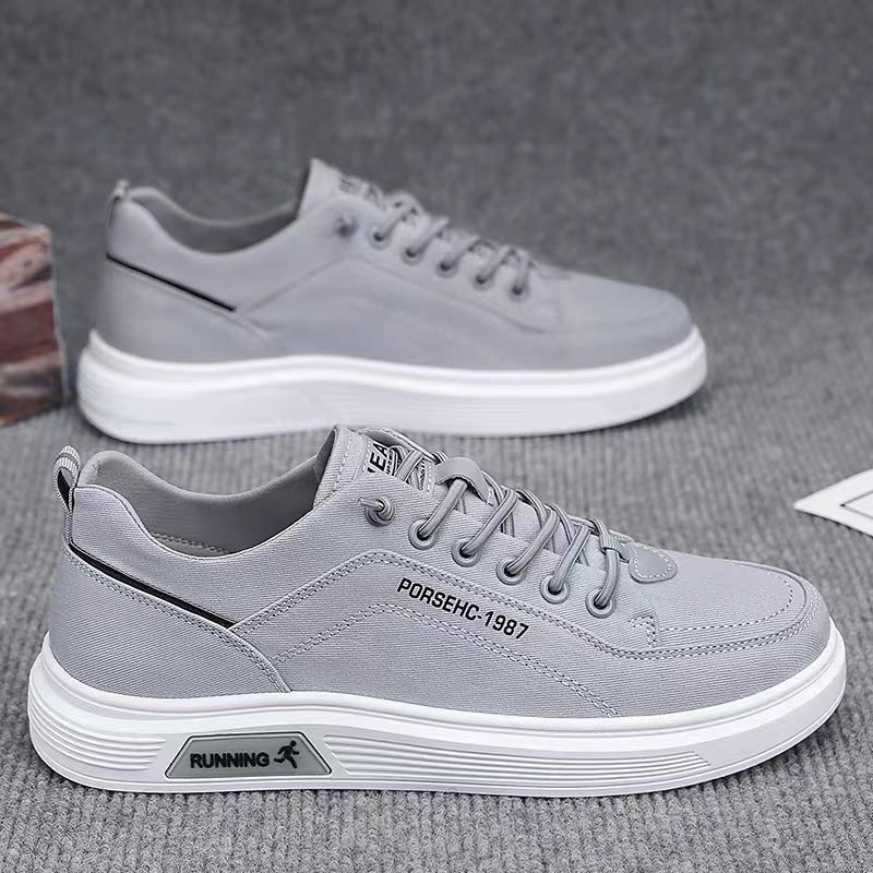 Men's Canvas Lace-Up Casual Shoes Lightweight Breathable Flats