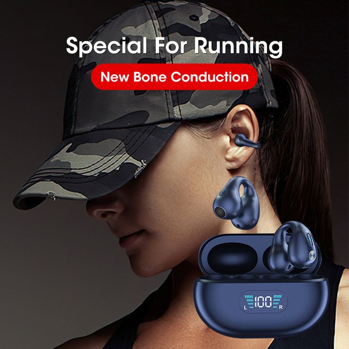 Bluetooth 5.3 Ear Clip Headphones HiFi Stereo Wireless Headset
